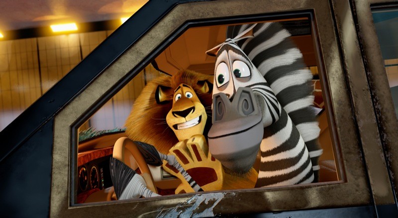 Alex the Lion and Marty the Zebra of DreamWorks Animation's Madagascar 3: Europe's Most Wanted (2012)