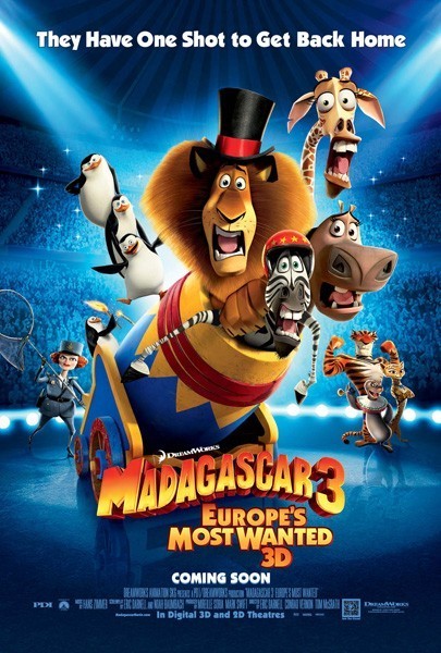 Poster of DreamWorks Animation's Madagascar 3: Europe's Most Wanted (2012)