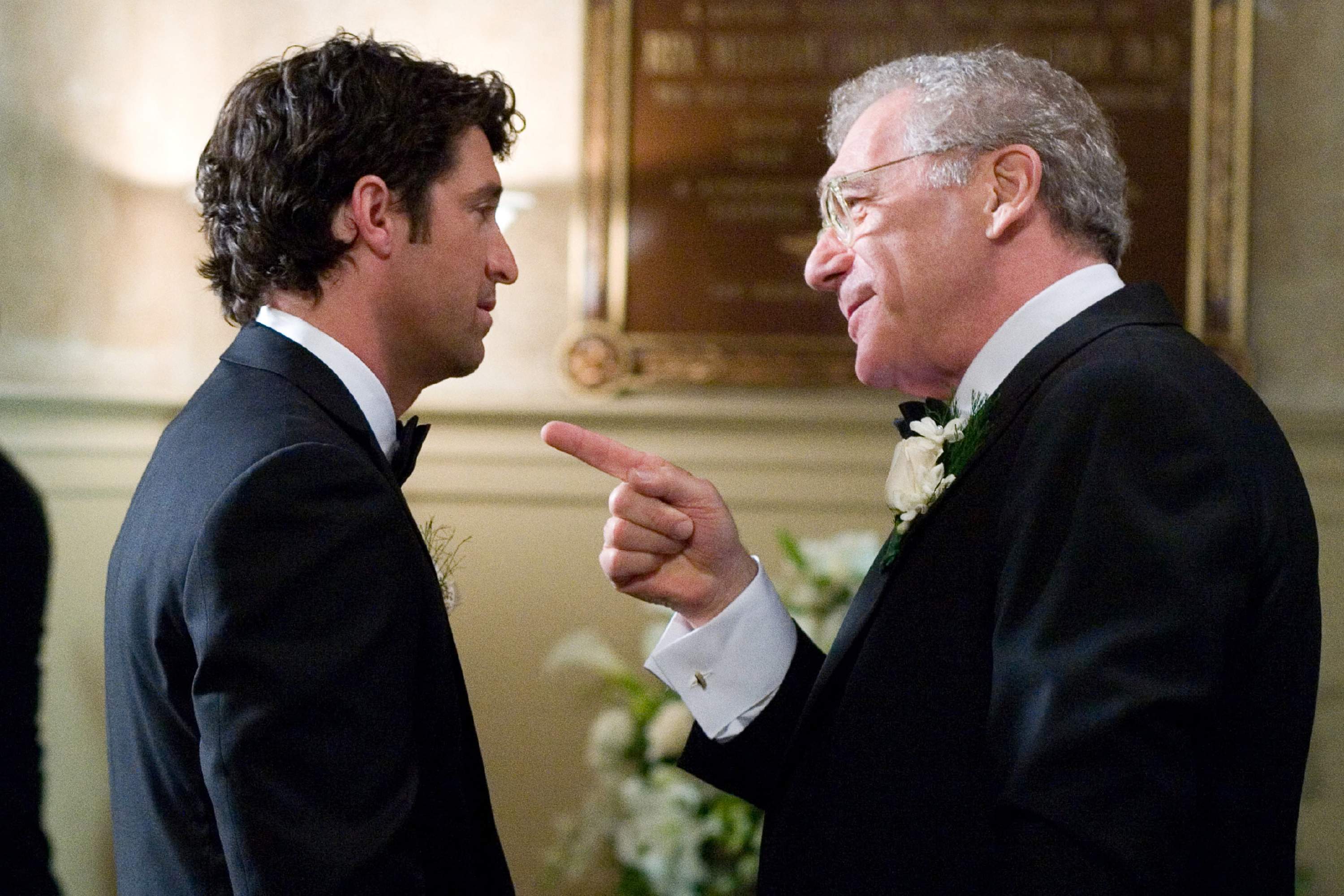 Patrick Dempsey stars as Tom and Sydney Pollack as his father, Tom Sr. in Columbia Pictures' Made of Honor (2008). Photo credit: Peter Iovino.