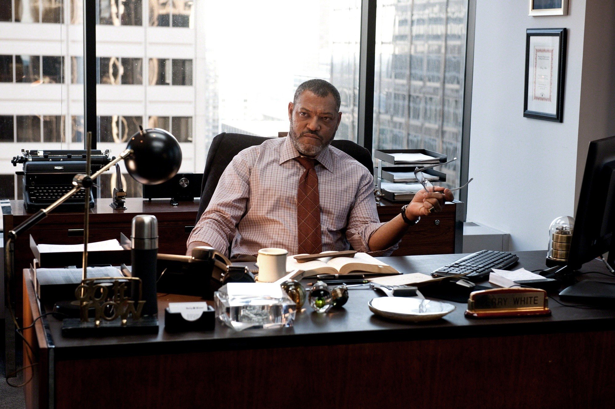 Laurence Fishburne stars as Perry White in Warner Bros. Pictures' Man of Steel (2013)