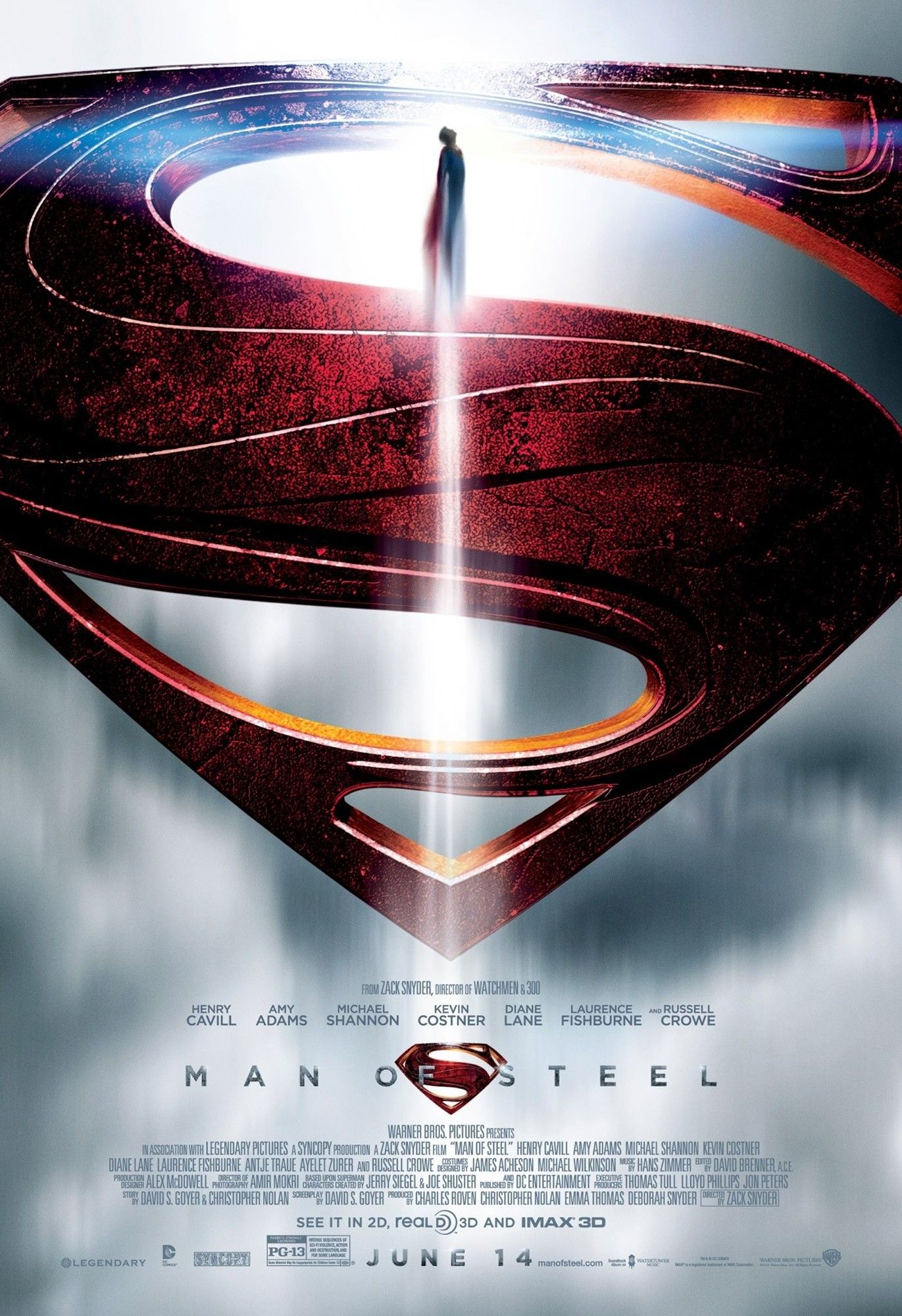 Poster of Warner Bros. Pictures' Man of Steel (2013)