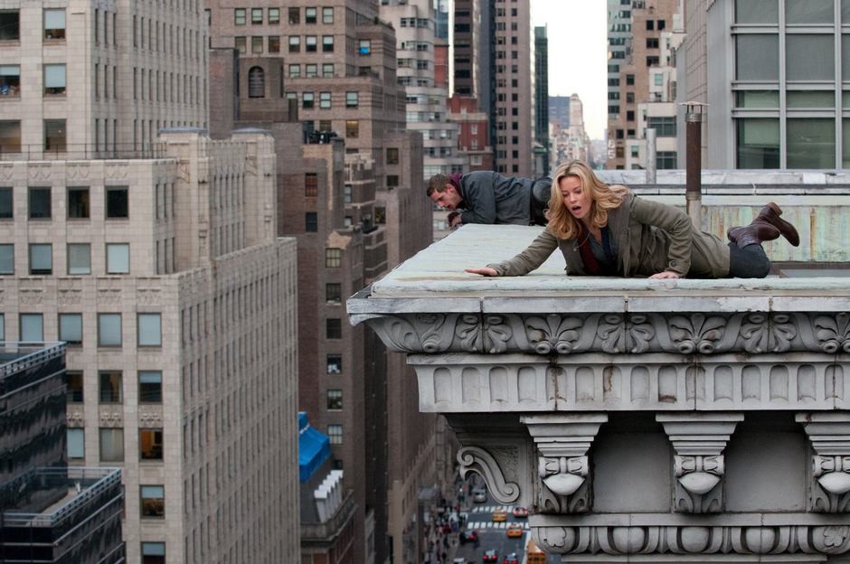 Jamie Bell stars as Joey Cassidy and Elizabeth Banks stars as Lydia Anderson in Summit Entertainment's Man on a Ledge (2012)