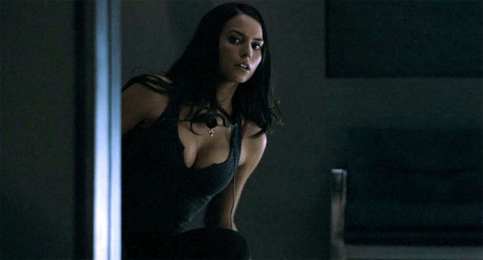 Genesis Rodriguez stars as Angie in Summit Entertainment's Man on a Ledge (2012)