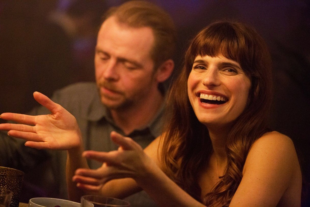 Simon Pegg stars as Jack and Lake Bell stars as Nancy in Saban Films' Man Up (2015). Photo credit by Giles Keyte.