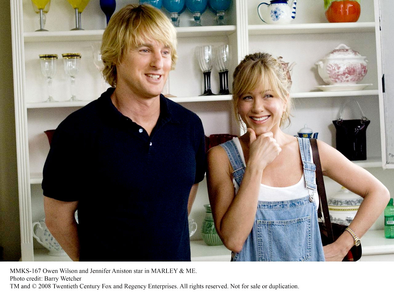 Owen Wilson stars as John Grogan and Jennifer Aniston stars as Jennifer Grogan in Fox 2000 Pictures' Marley & Me (2008). Photo credit by Barry Wetcher.