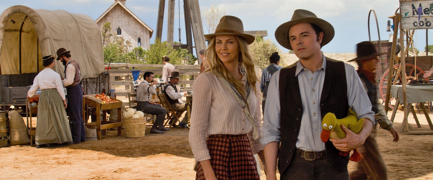 Charlize Theron stars as Anna and Seth MacFarlane stars as Albert in Universal Pictures' A Million Ways to Die in the West (2014)