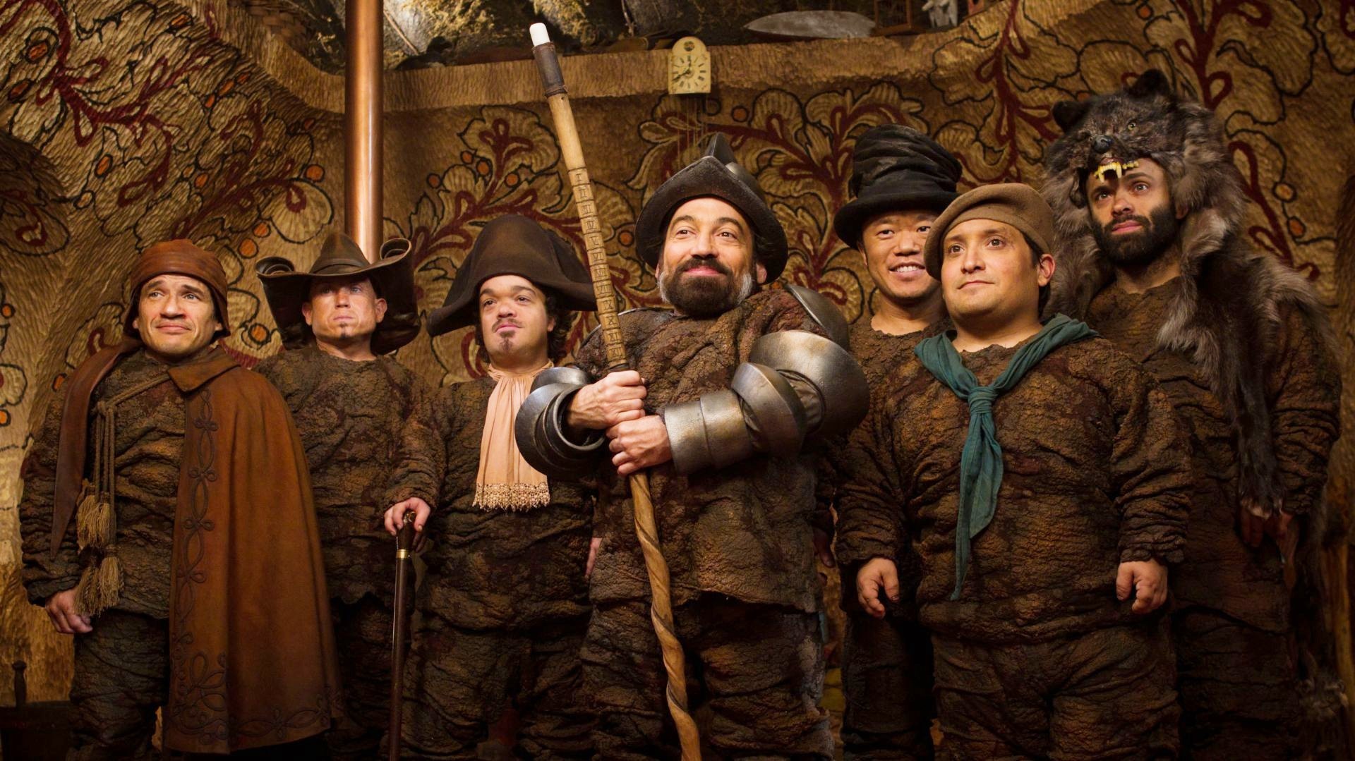 Mark Provinelli, Martin Klebba, Jordan Prentice, Danny Woodburn, Ronald Lee Clark, Joe Gnoffo and Sebastian Saraceno in Relativity Media's Mirror Mirror (2012). Photo credit by Jan Thijs.