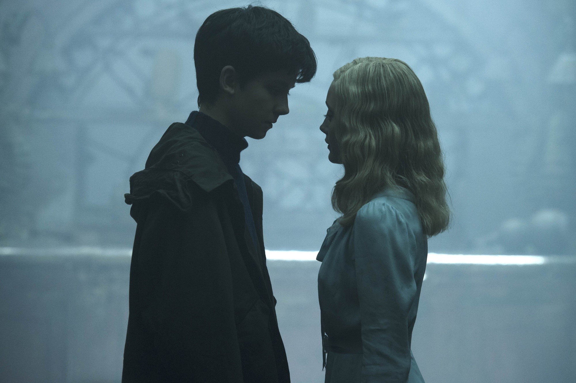 Asa Butterfield stars as Jacob Portman and Ella Purnell stars as Emma Bloom in 20th Century Fox's Miss Peregrine's Home for Peculiar Children (2016)
