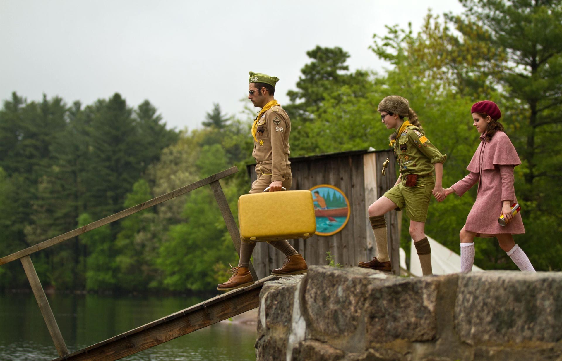 Kara Hayward, Jared Gilman and Jason Schwartzman in Focus Features' Moonrise Kingdom (2012)