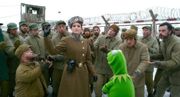 Tina Fey stars as Nadya and Kermit the Frog in Walt Disney Pictures' Muppets Most Wanted (2014)