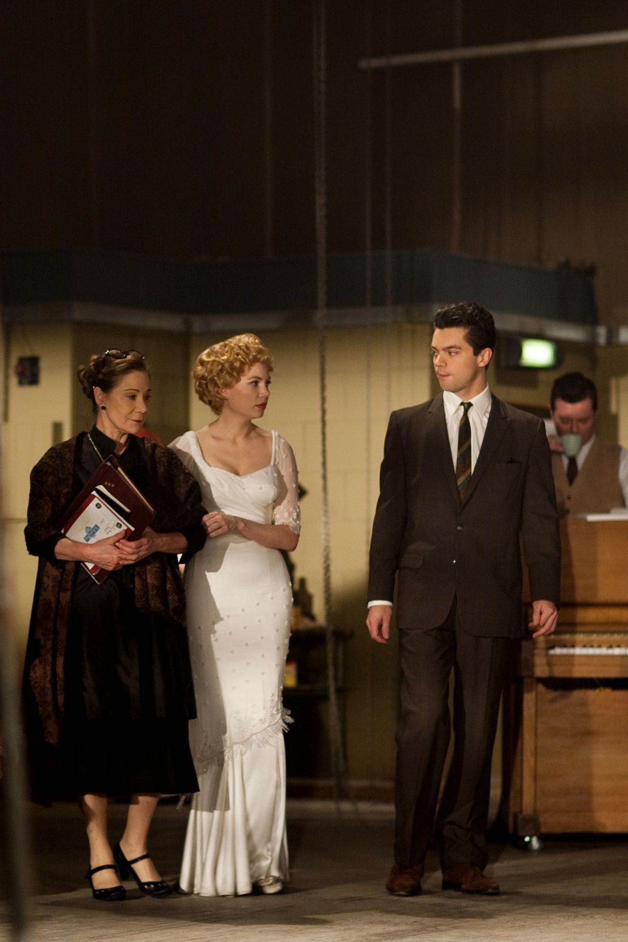 Zoe Wanamaker, Michelle Williams and Dominic Cooper in The Weinstein Company's My Week with Marilyn (2011). Photo credit by Laurence Cendrowicz.