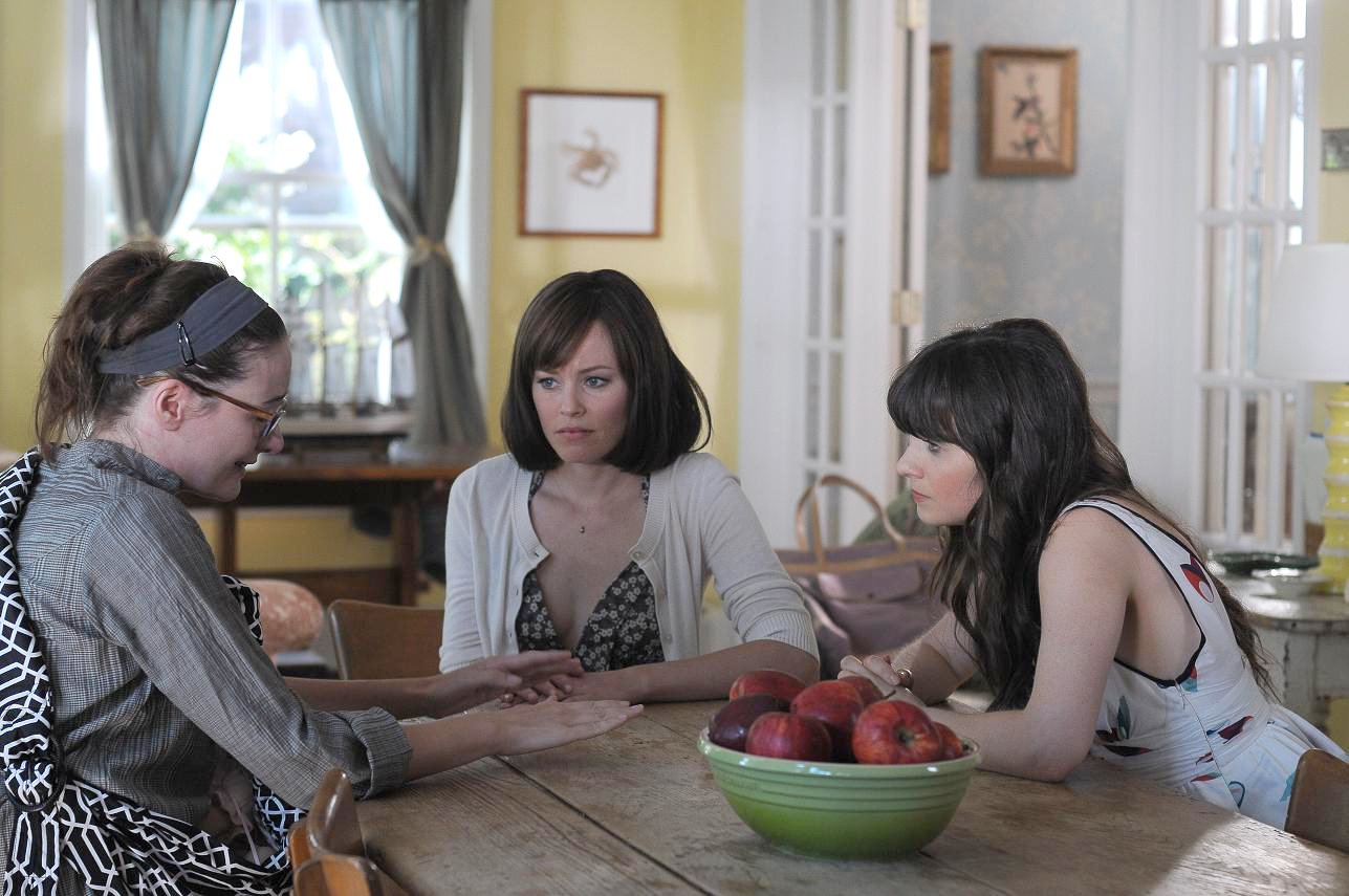 Emily Mortimer, Elizabeth Banks and Zooey Deschanel in The Weinstein Company's Our Idiot Brother (2011)