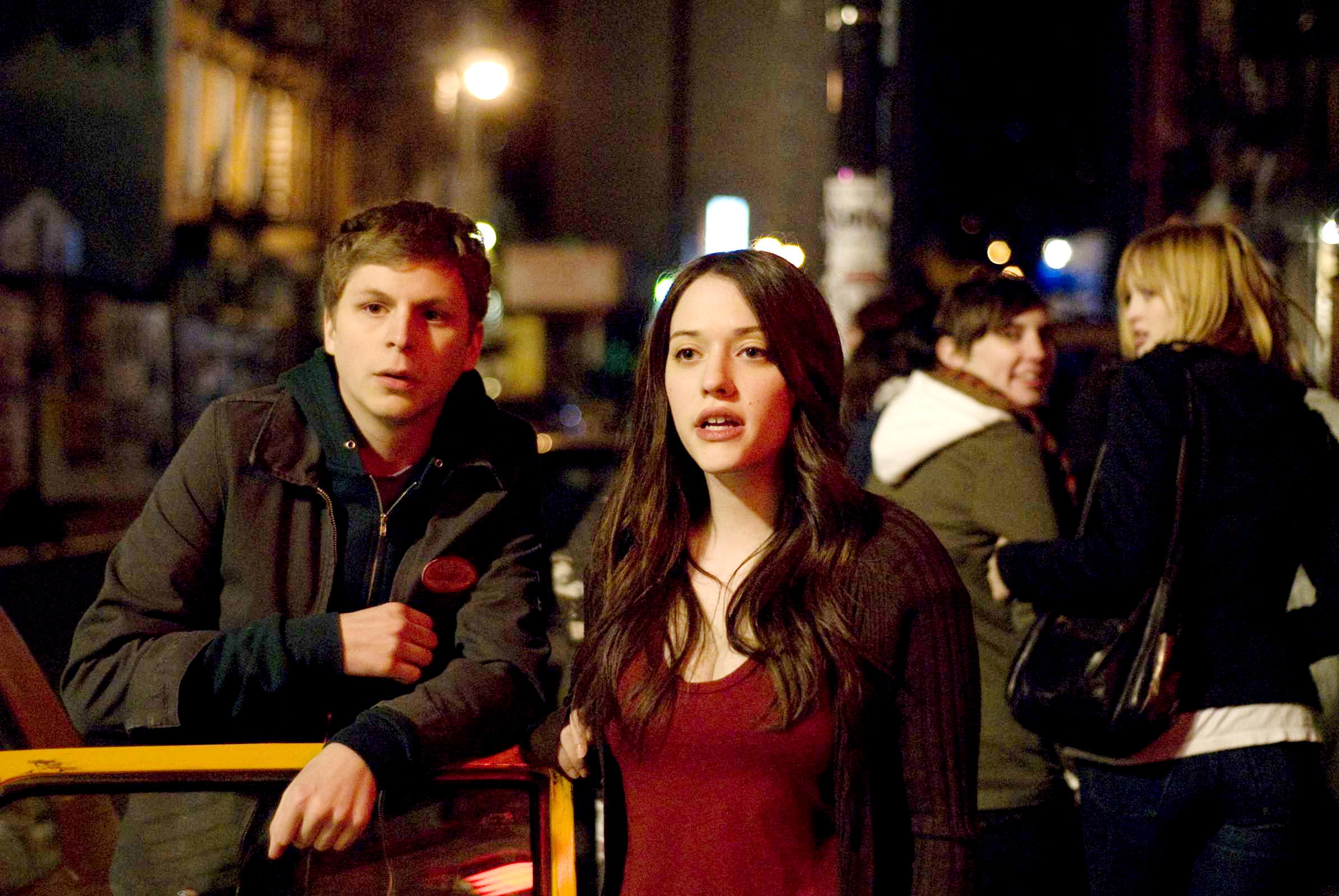 Michael Cera stars as Nick and Kat Dennings stars as Norah in Sony Pictures' Nick and Norah's Infinite Playlist (2008). Photo credit by JoJo Whilden.