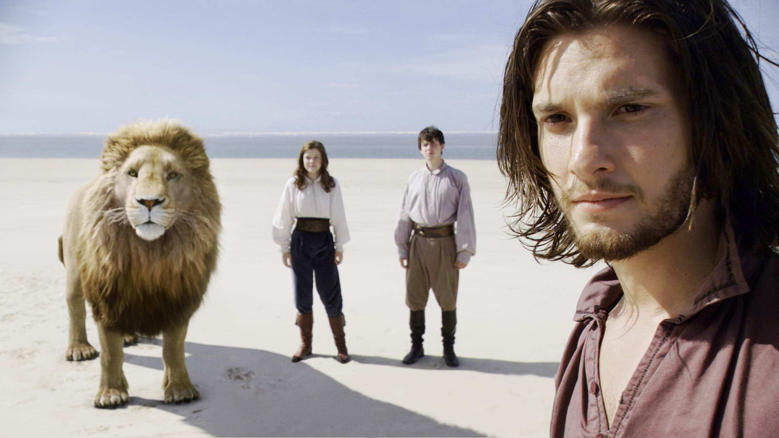 Georgie Henley, Skandar Keynes and Ben Barnes in Fox Walden's The Chronicles of Narnia: The Voyage of the Dawn Treader (2010)