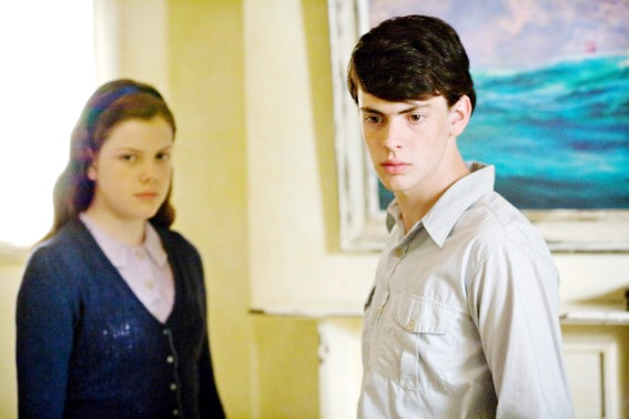 Georgie Henley stars as Lucy Pevensie and Skandar Keynes stars as Edmund Pevensie in Fox Walden's The Chronicles of Narnia: The Voyage of the Dawn Treader (2010)