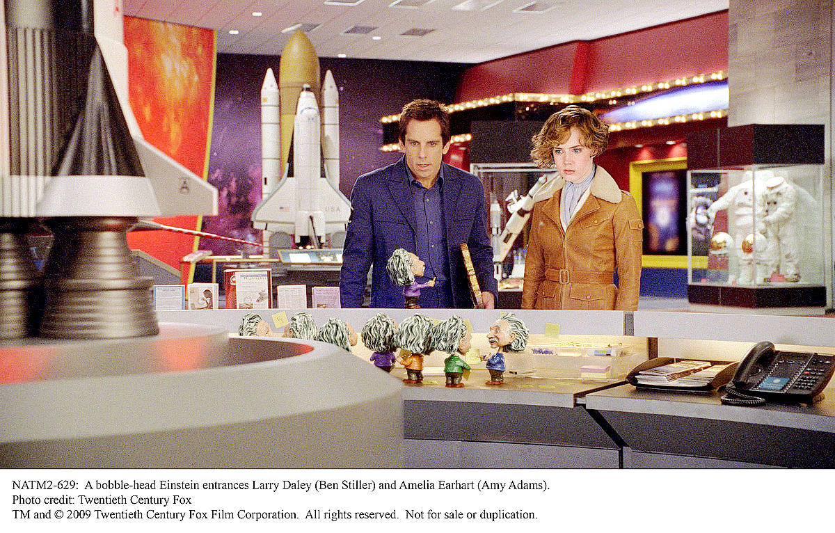 Ben Stiller stars as Larry Daley and Amy Adams stars as Amelia Earhart in 20th Century Fox's Night at the Museum 2: Battle of the Smithsonian (2009)