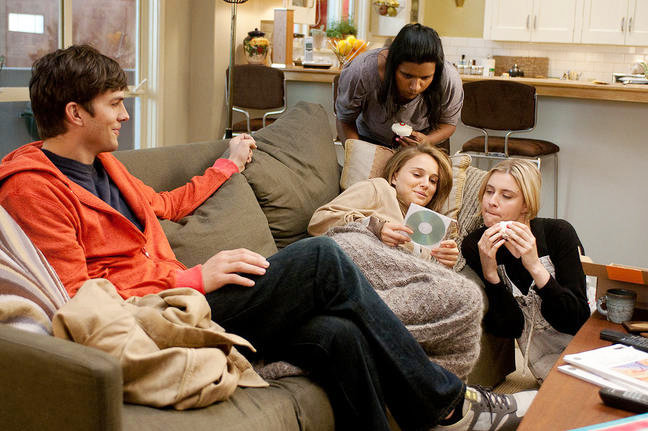 Ashton Kutcher, Natalie Portman, Mindy Kaling and Greta Gerwig in Paramount Pictures' No Strings Attached (2011)