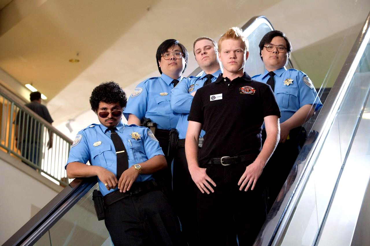 Michael Pena, Seth Rogen and Jesse Plemons in Warner Bros. Pictures' Observe and Report (2009)