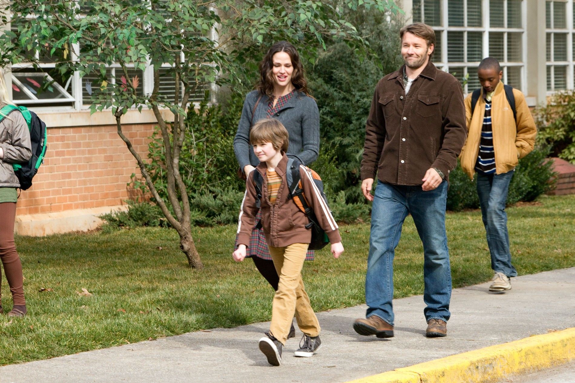 CJ Adams, Jennifer Garner and Joel Edgerton in Walt Disney Pictures' The Odd Life of Timothy Green (2012)