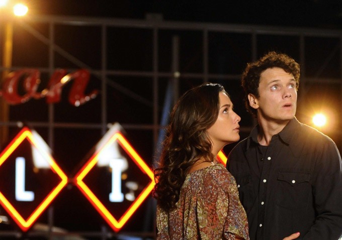 Ashley Sommers stars as Penny Kalisto and Anton Yelchin stars as Odd Thomas in Image Entertainment's Odd Thomas (2014)