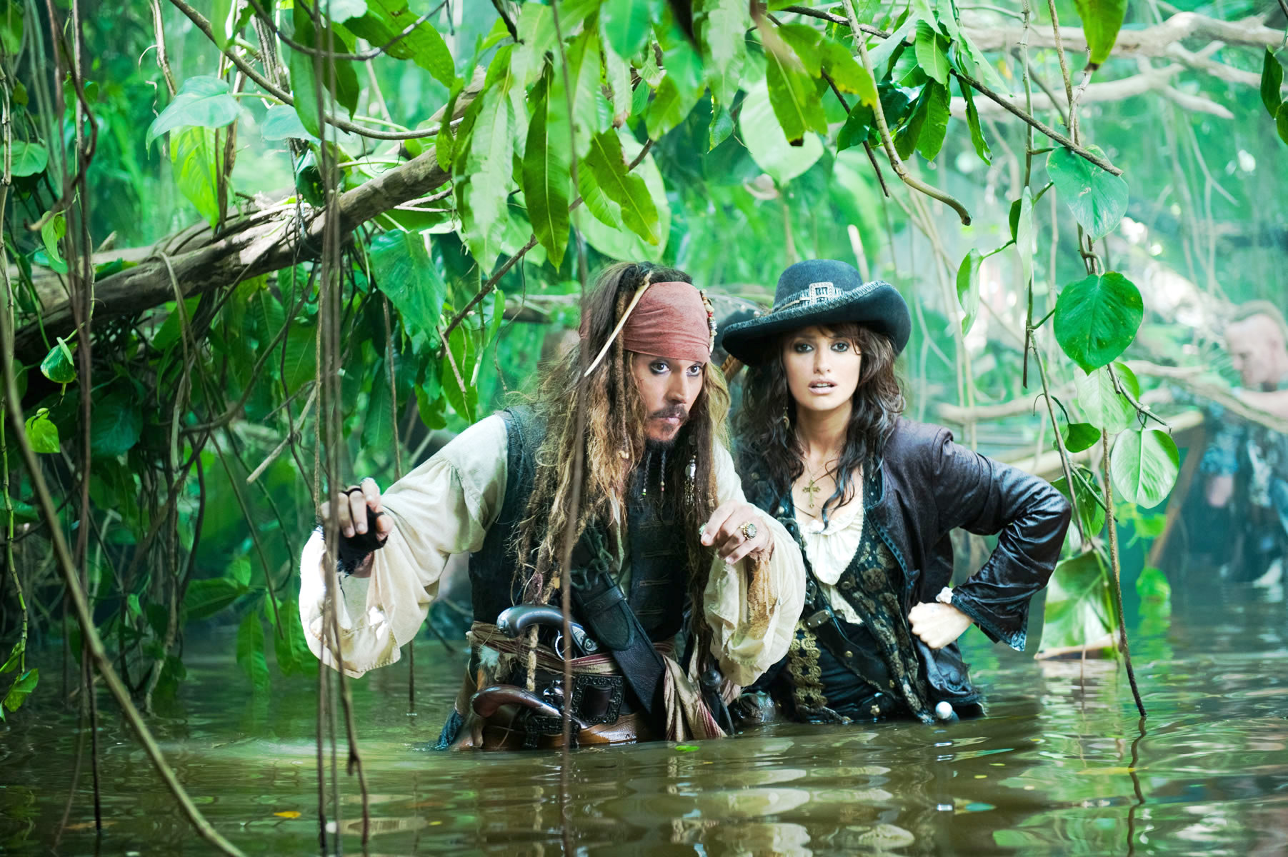 Johnny Depp stars as Jack Sparrow and Penelope Cruz stars as Angelica in Walt Disney Pictures' Pirates of the Caribbean: On Stranger Tides (2011)