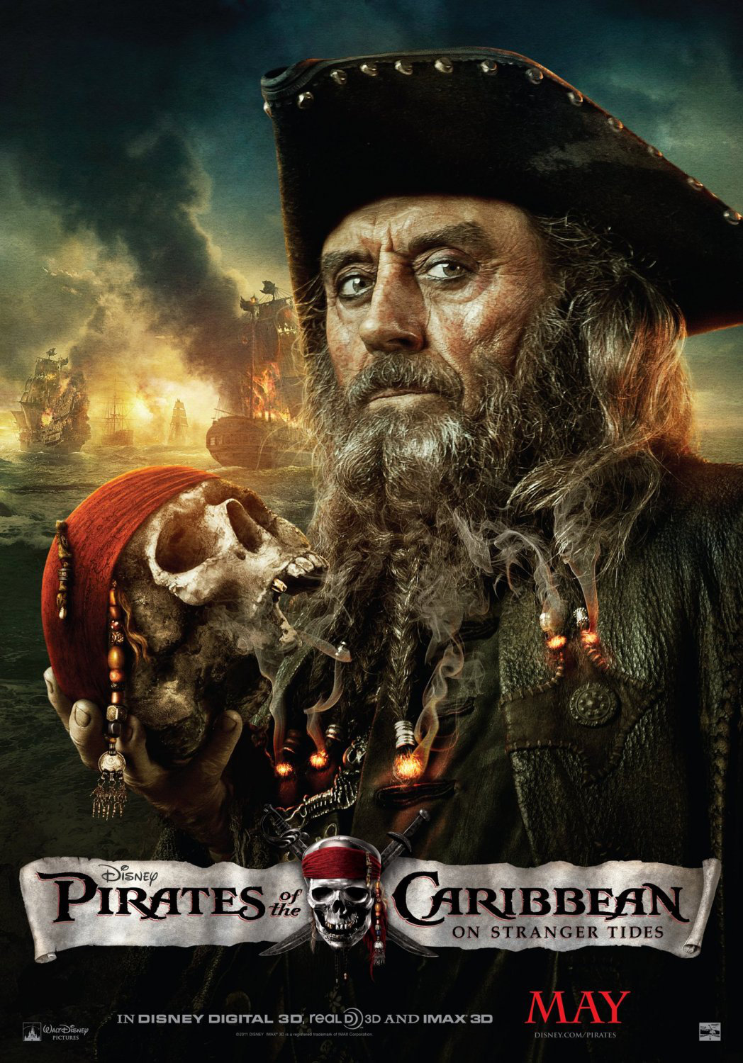 Poster of Walt Disney Pictures' Pirates of the Caribbean: On Stranger Tides (2011)