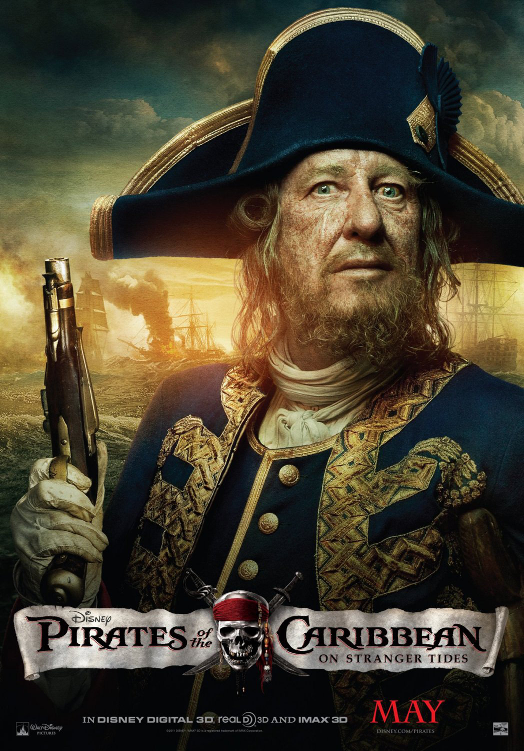 Poster of Walt Disney Pictures' Pirates of the Caribbean: On Stranger Tides (2011)