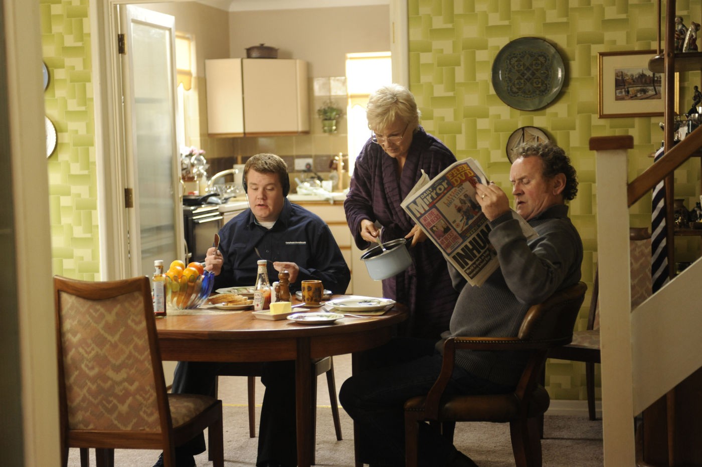 James Corden, Julie Walters and Colm Meaney in The Weinstein Company's One Chance (2014)