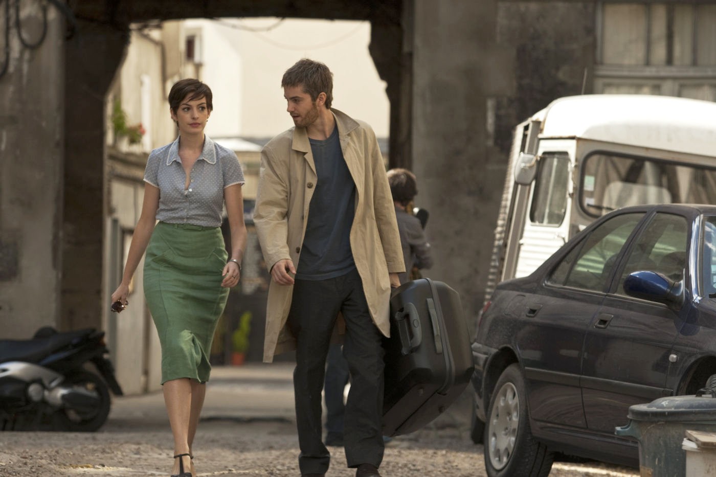 Anne Hathaway stars as Emma Morley and Jim Sturgess stars as Dexter Mayhew in Focus Features' One Day (2011)