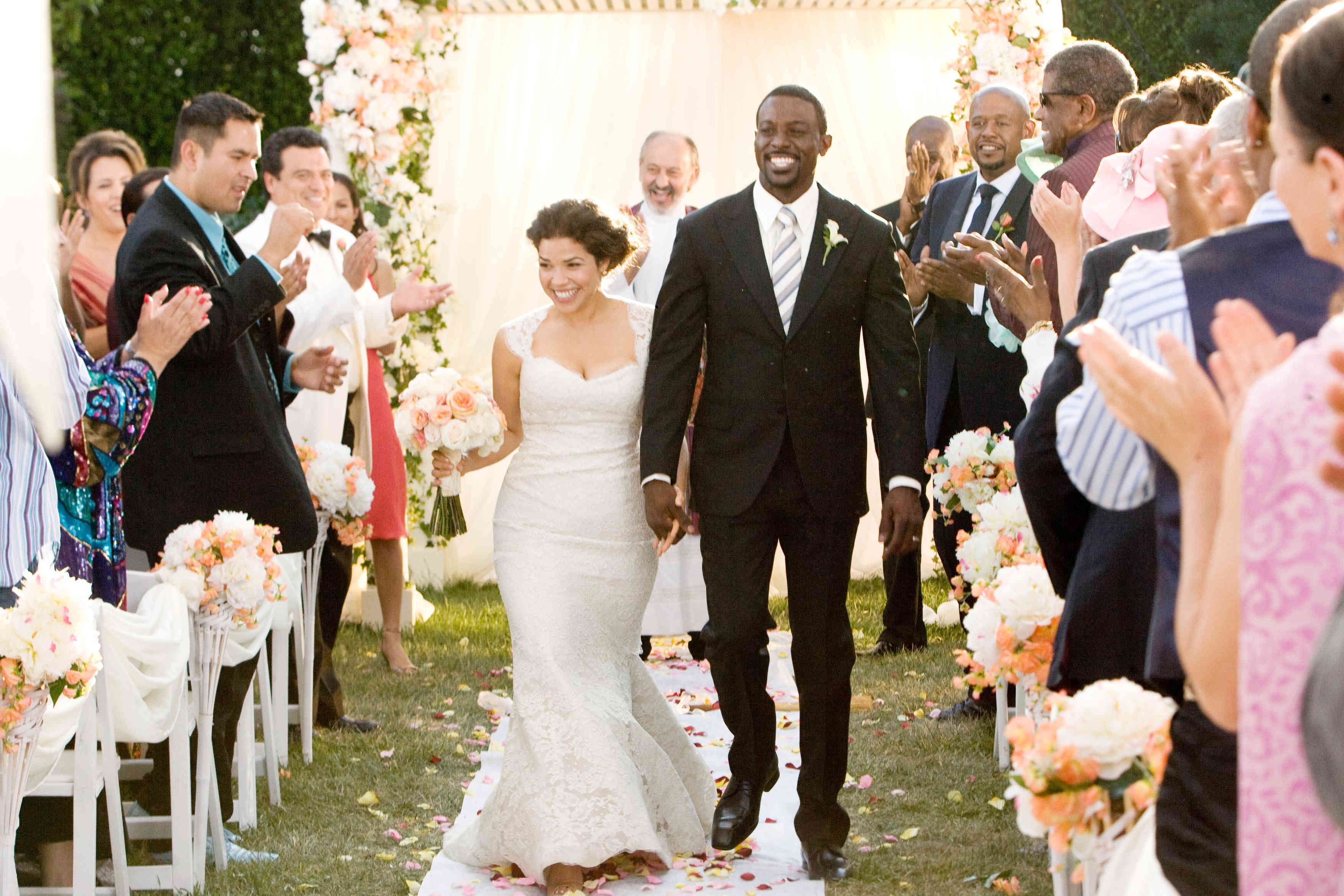 America Ferrera stars as Lucia Ramirez and Lance Gross stars as Marcus Boyd in Fox Searchlight Pictures' Our Family Wedding (2010)