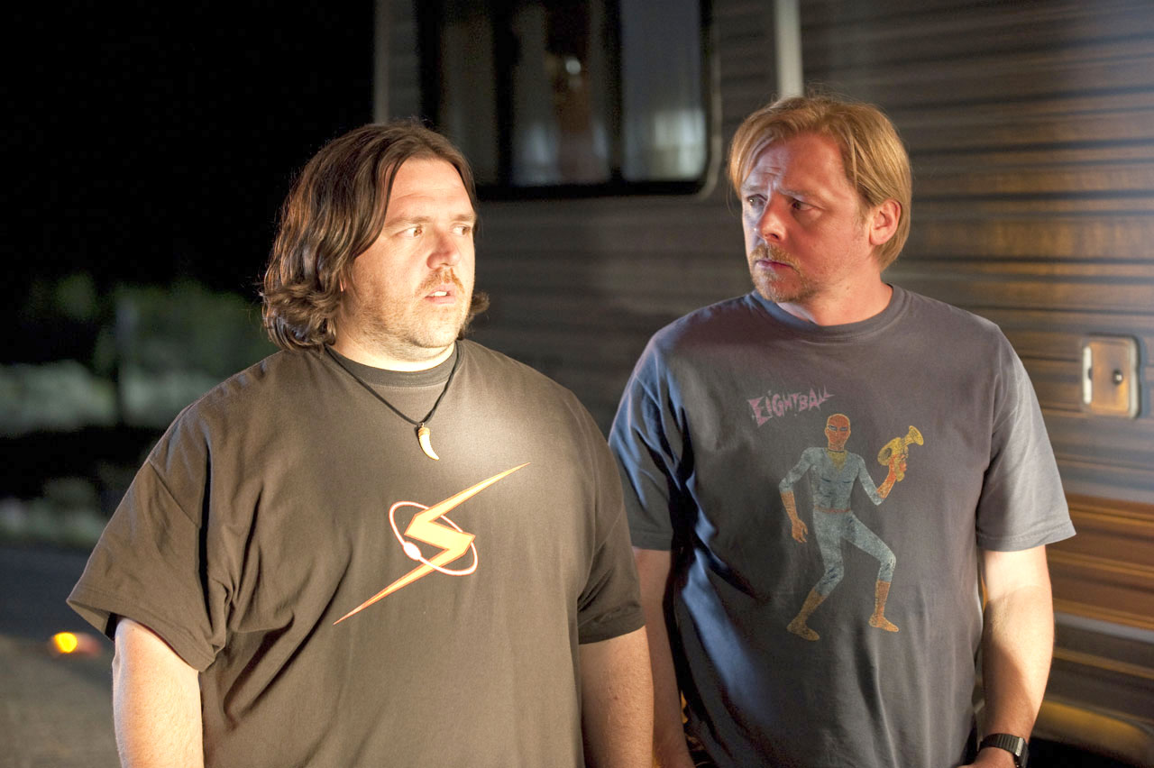 Nick Frost stars as Clive Gollings and Simon Pegg stars as Graeme Willy in Universal Pictures' Paul (2011)