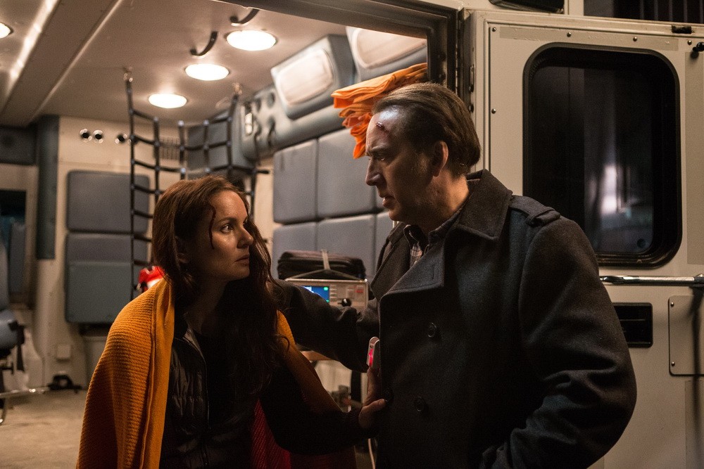 Sarah Wayne Callies stars as Kristen and Nicolas Cage stars as Mike Lawford in RLJ Entertainment's Pay the Ghost (2015)