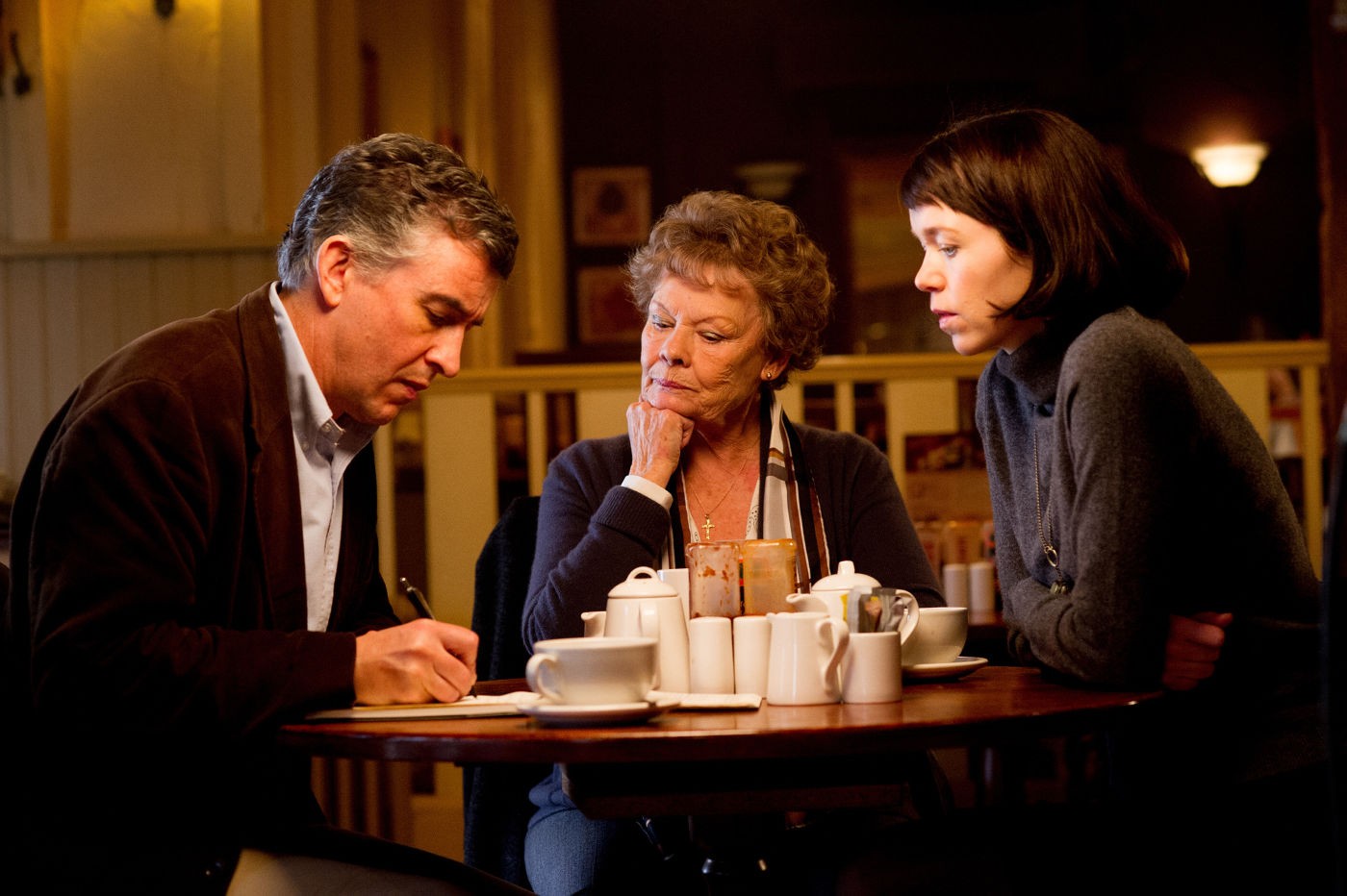Steve Coogan, Judi Dench and Anna Maxwell Martin in The Weinstein Company's Philomena (2013)