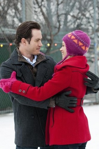 Mark-Paul Gosselaar and Amy Smart stars as Kate Stanton in ABC Family's 12 Dates of Christmas (2012)