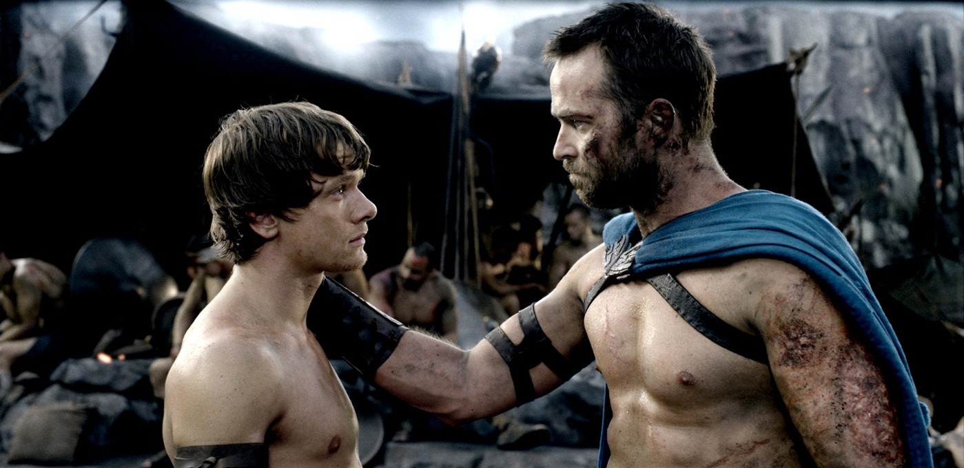 Jack O'Connell stars as Calisto and Sullivan Stapleton stars as Themistocles in Warner Bros. Pictures' 300: Rise of an Empire (2014)