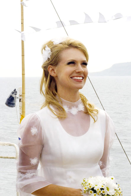 January Jones stars as Eleonore in Focus Features' The Boat That Rocked (2009). Photo credit by Alex Bailey.