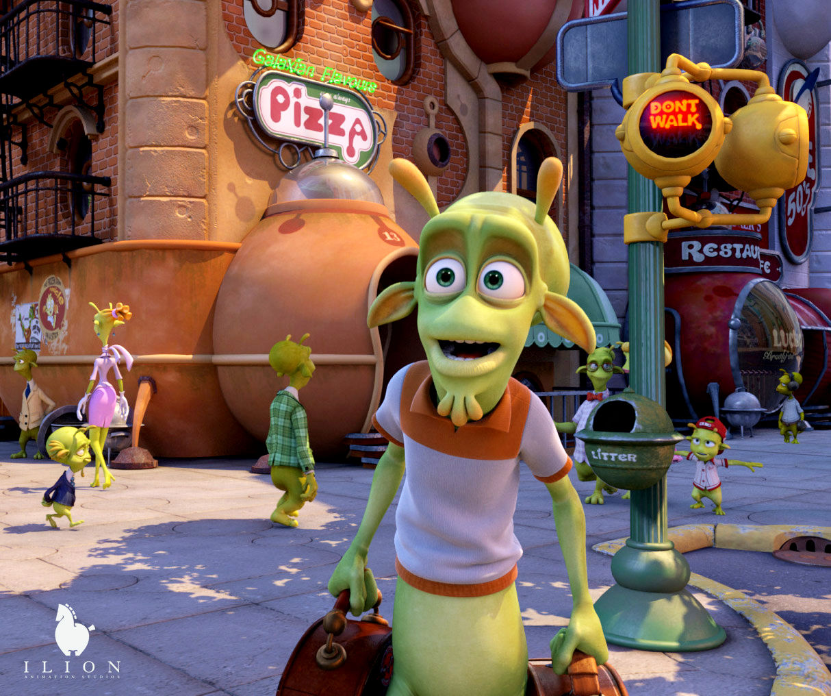 A scene from TriStar Pictures' Planet 51 (2009)
