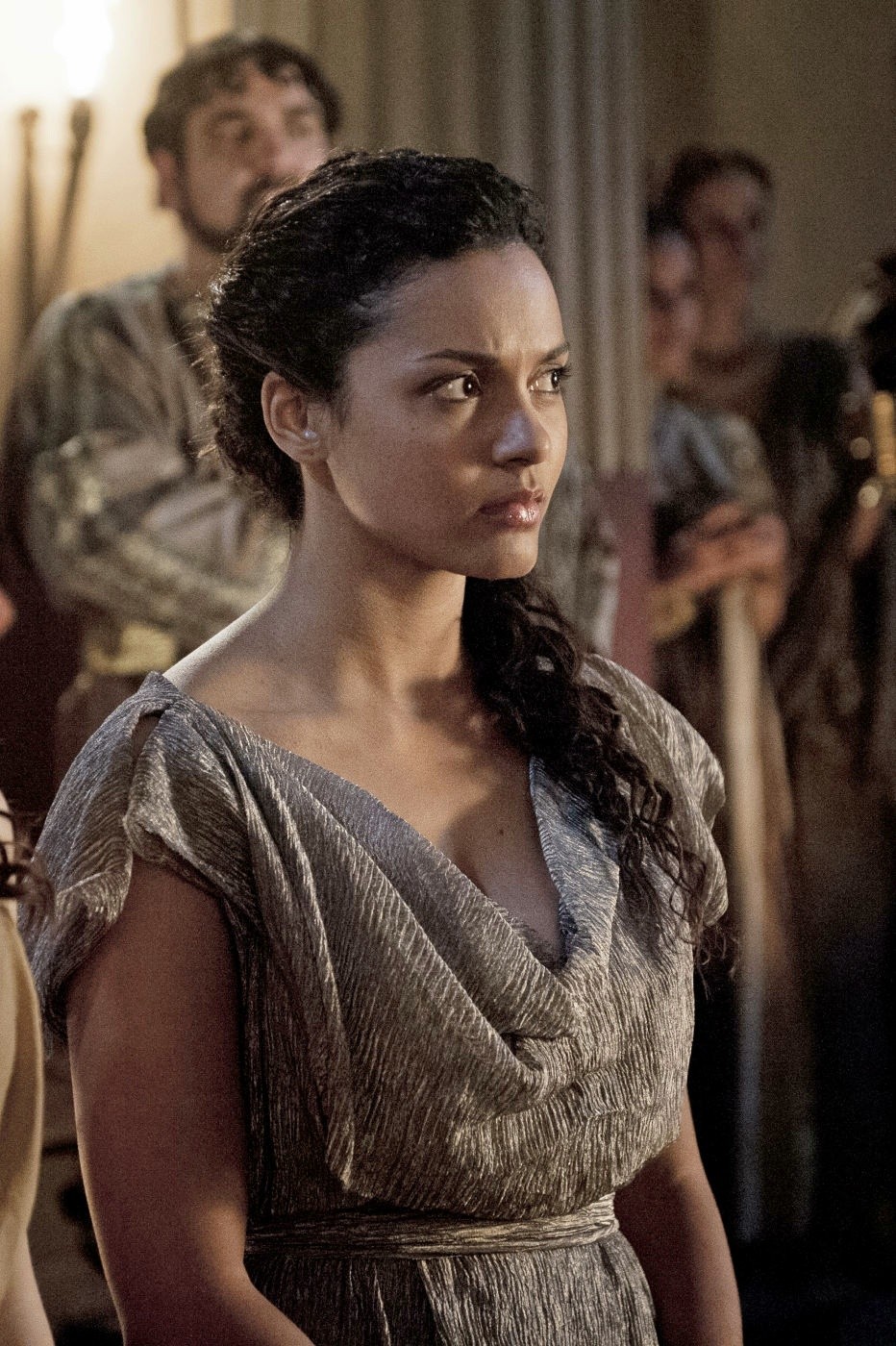 Jessica Lucas stars as Ariadne in TriStar Pictures' Pompeii (2014)