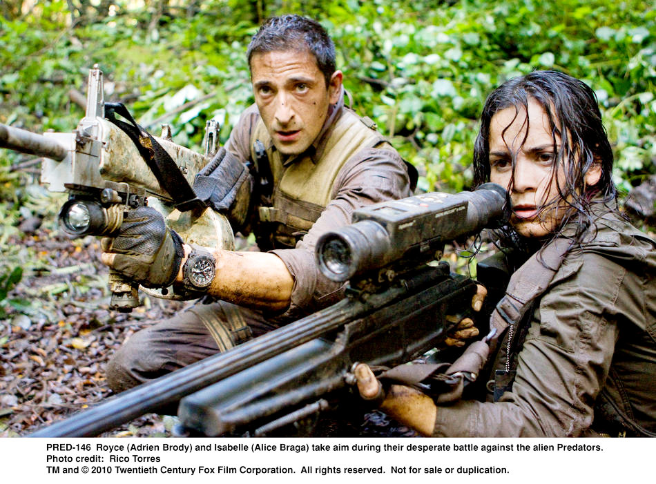 Adrien Brody stars as Royce and Alice Braga stars as Isabelle in 20th Century Fox's Predators (2010). Photo credit by Rico Torres