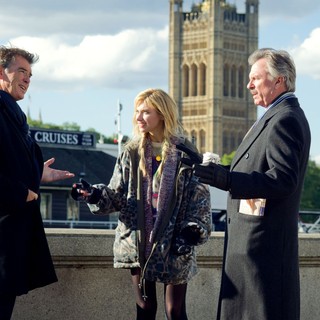 Pierce Brosnan, Imogen Poots and Sam Neill in Magnolia Pictures' A Long Way Down (2014)