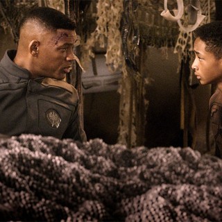 Will Smith stars as Cypher Raige and Jaden Smith stars as Kitai Raige in Columbia Pictures' After Earth (2013)