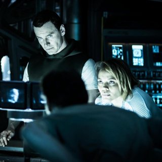 Michael Fassbender (David/Walter) and Carmen Ejogo in 20th Century Fox's Alien: Covenant (2017)