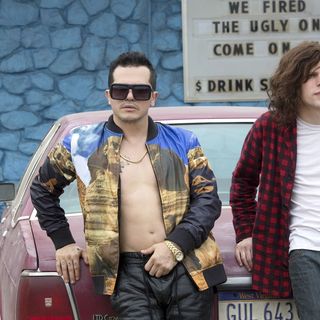 Topher Grace stars as Adrian Yates and Jesse Eisenberg stars as Mike Howell in Lionsgate Films' American Ultra (2015)
