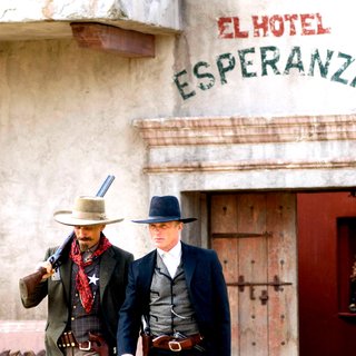 Viggo Mortensen stars as Everett Hitch and Ed Harris stars as Virgil Cole in New Line Cinema's Appaloosa (2008). Photo by Lorey Sebastian.