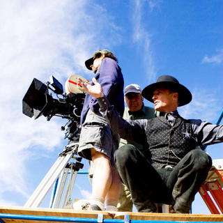 Director Ed Harris in New Line Cinema's Appaloosa (2008). Photo by Lorey Sebastian.