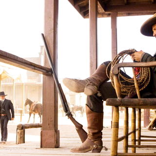 Ed Harris stars as Virgil Cole and Viggo Mortensen stars as Everett Hitch in New Line Cinema's Appaloosa (2008). Photo by Lorey Sebastian.