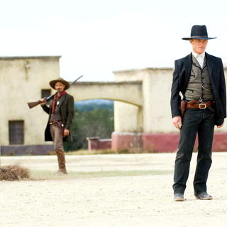 Viggo Mortensen stars as Everett Hitch and Ed Harris stars as Virgil Cole in New Line Cinema's Appaloosa (2008). Photo by Lorey Sebastian.