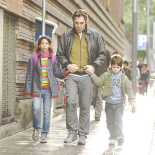 Javier Bardem stars as Uxbal and Guillermo Estrella stars as Mateo in Roadside Attractions' Biutiful (2010)