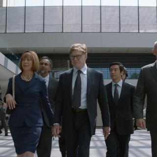 Jenny Agutter stars as World Security Council member and Robert Redford stars as Alexander Pierce in Walt Disney Pictures' Captain America: The Winter Soldier (2014)