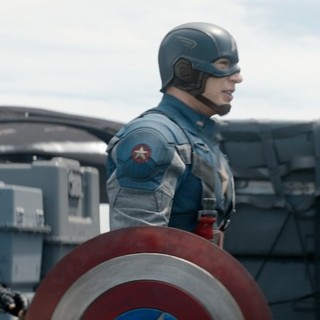 Anthony Mackie stars as Sam Wilson/The Falcon and Chris Evans stars as Steve Rogers/Captain America  in Walt Disney Pictures' Captain America: The Winter Soldier (2014)
